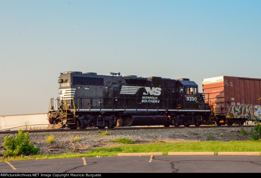 NS GP38-2 Locomotive in the yard